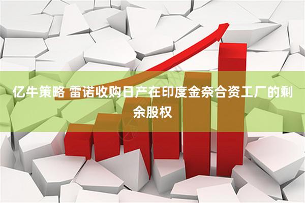 亿牛策略 雷诺收购日产在印度金奈合资工厂的剩余股权